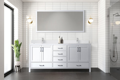 Jacques 72 in. W x 22 in. D White Double Bath Vanity