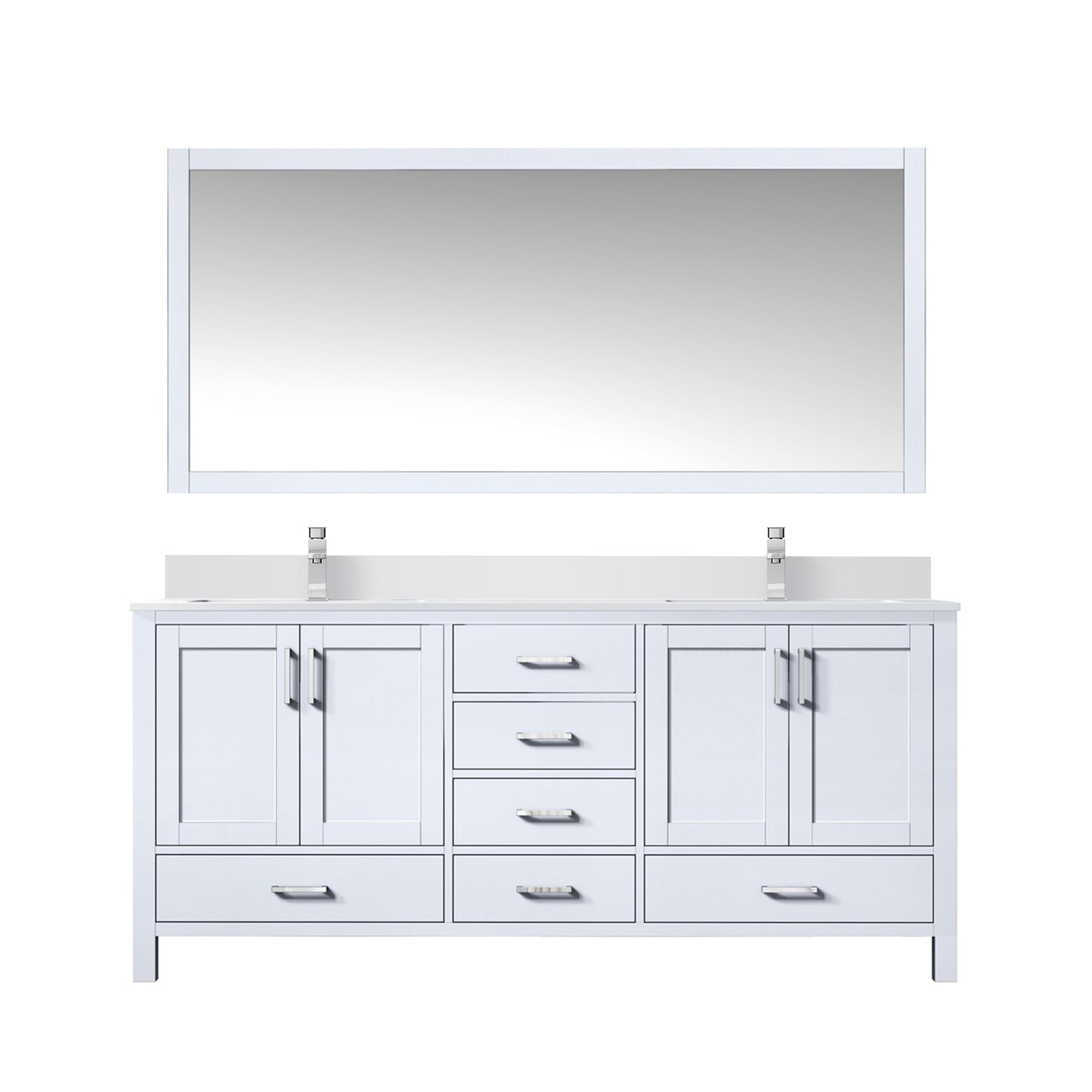 Jacques 72 in. W x 22 in. D White Double Bath Vanity