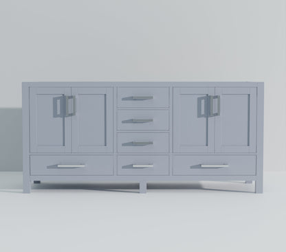 Jacques 72 in. W x 22 in. D Dark Grey Double Bath Vanity