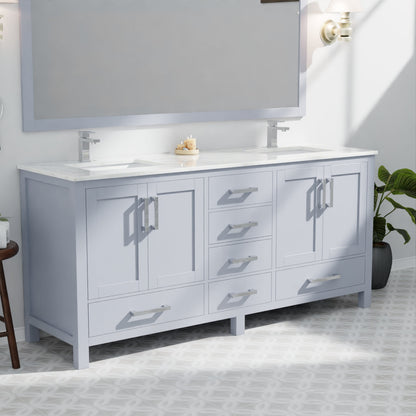 Jacques 72 in. W x 22 in. D Dark Grey Double Bath Vanity