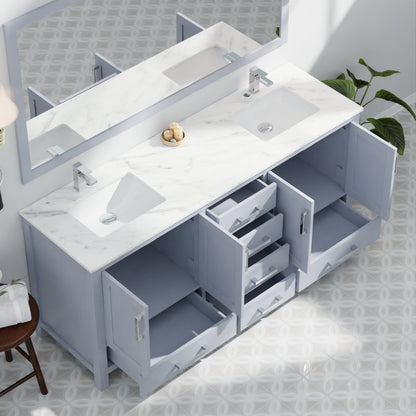 Jacques 72 in. W x 22 in. D Dark Grey Double Bath Vanity