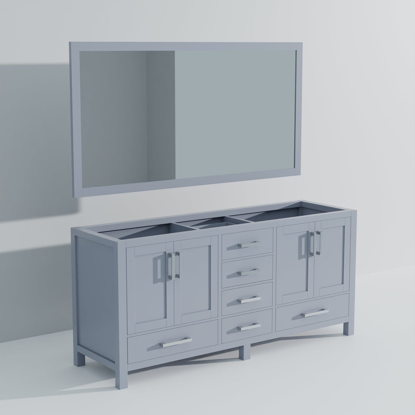 Jacques 72 in. W x 22 in. D Dark Grey Double Bath Vanity