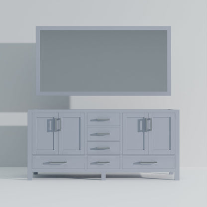 Jacques 72 in. W x 22 in. D Dark Grey Double Bath Vanity