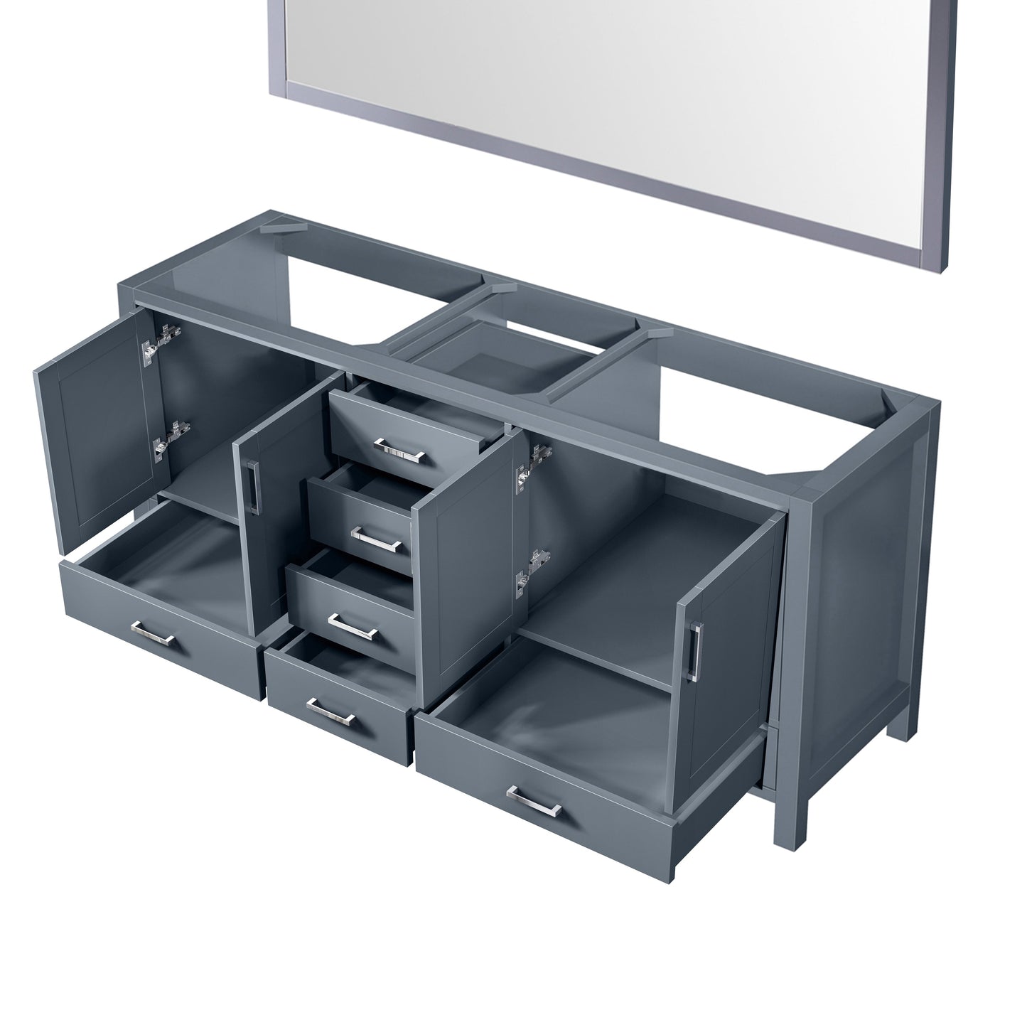 Jacques 72 in. W x 22 in. D Dark Grey Double Bath Vanity