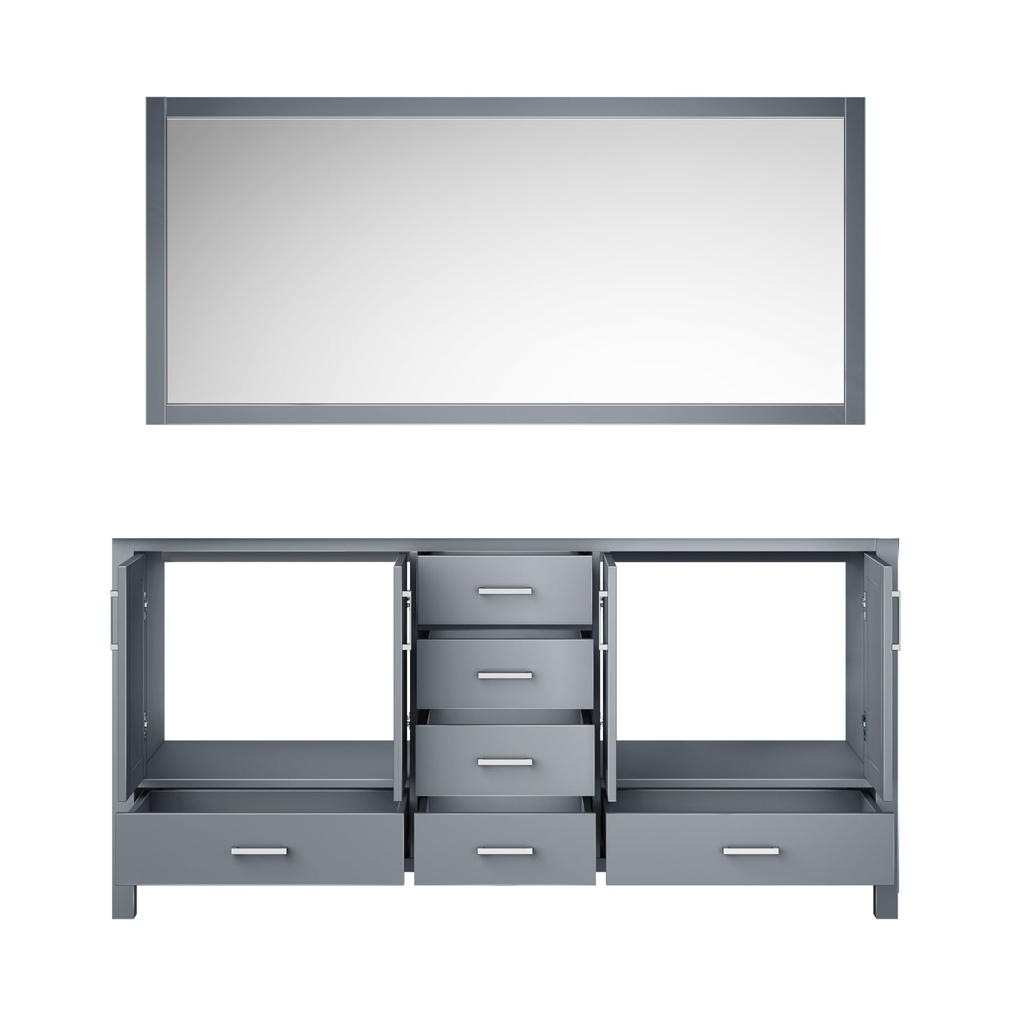 Jacques 72 in. W x 22 in. D Dark Grey Double Bath Vanity