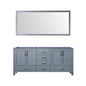 Jacques 72 in. W x 22 in. D Dark Grey Double Bath Vanity