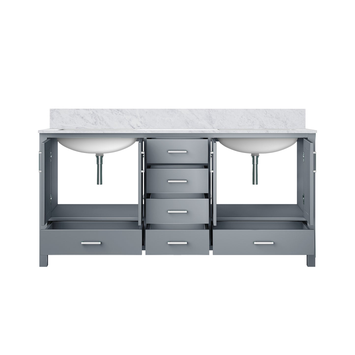 Jacques 72 in. W x 22 in. D Dark Grey Double Bath Vanity