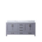Jacques 72 in. W x 22 in. D Dark Grey Double Bath Vanity