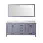 Jacques 72 in. W x 22 in. D Dark Grey Double Bath Vanity