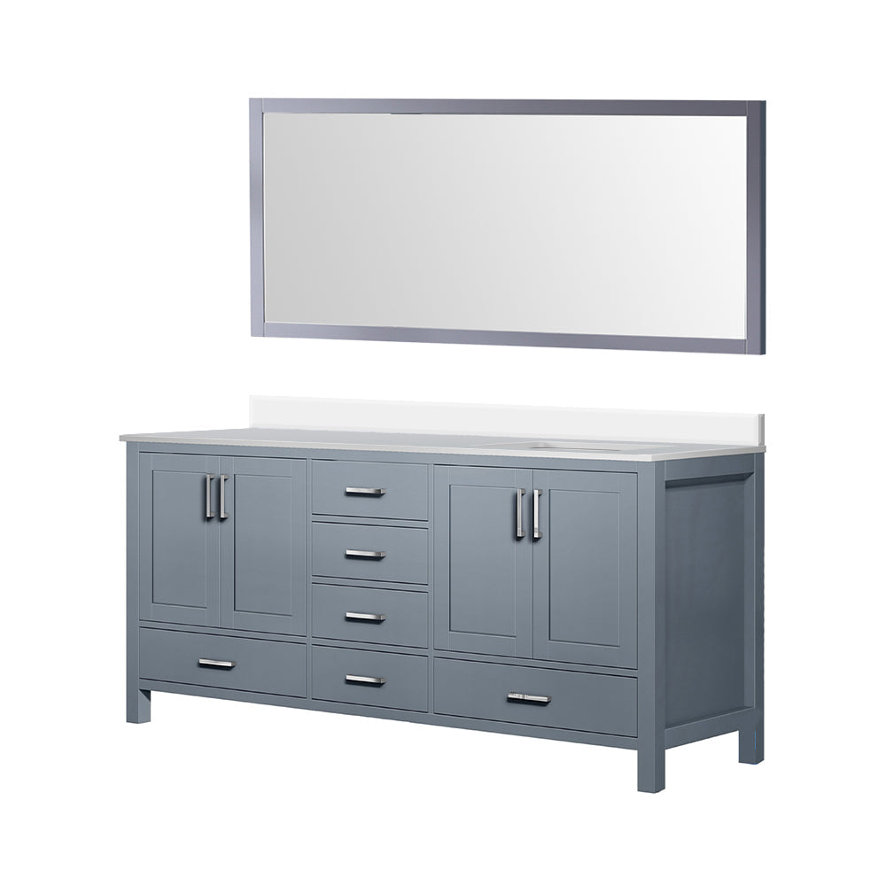 Jacques 72 in. W x 22 in. D Dark Grey Double Bath Vanity
