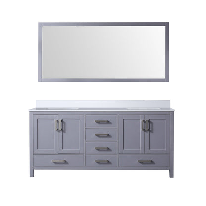 Jacques 72 in. W x 22 in. D Dark Grey Double Bath Vanity