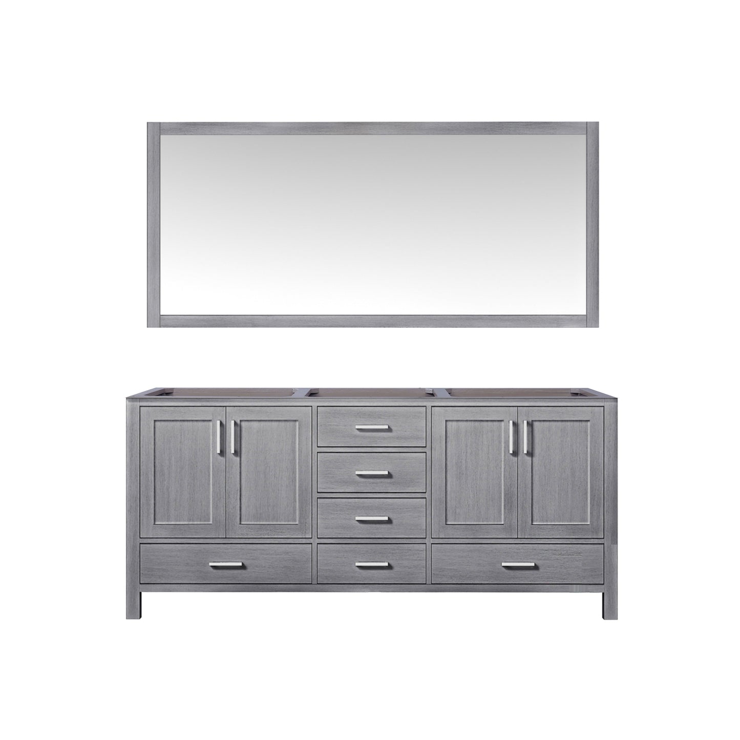 Jacques 72 in. W x 22 in. D Distressed Grey Double Bath Vanity