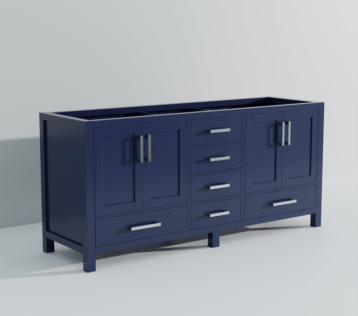 Jacques 72 in. W x 22 in. D Navy Blue Double Bath Vanity