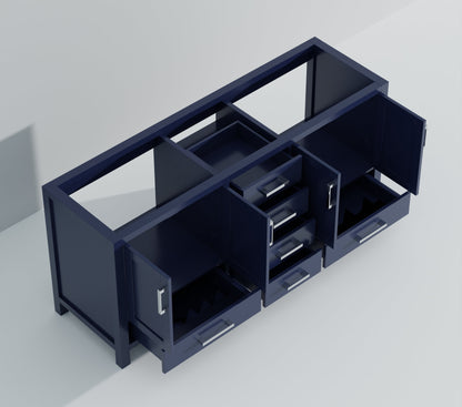 Jacques 72 in. W x 22 in. D Navy Blue Double Bath Vanity