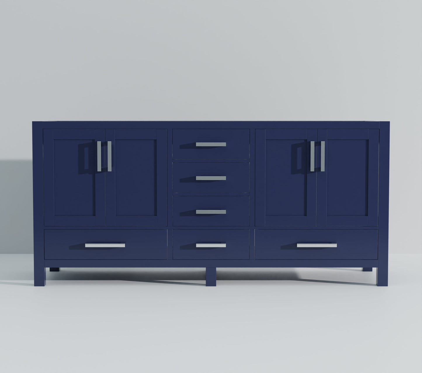 Jacques 72 in. W x 22 in. D Navy Blue Double Bath Vanity