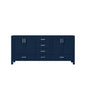Jacques 72 in. W x 22 in. D Navy Blue Double Bath Vanity