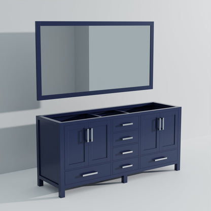 Jacques 72 in. W x 22 in. D Navy Blue Double Bath Vanity