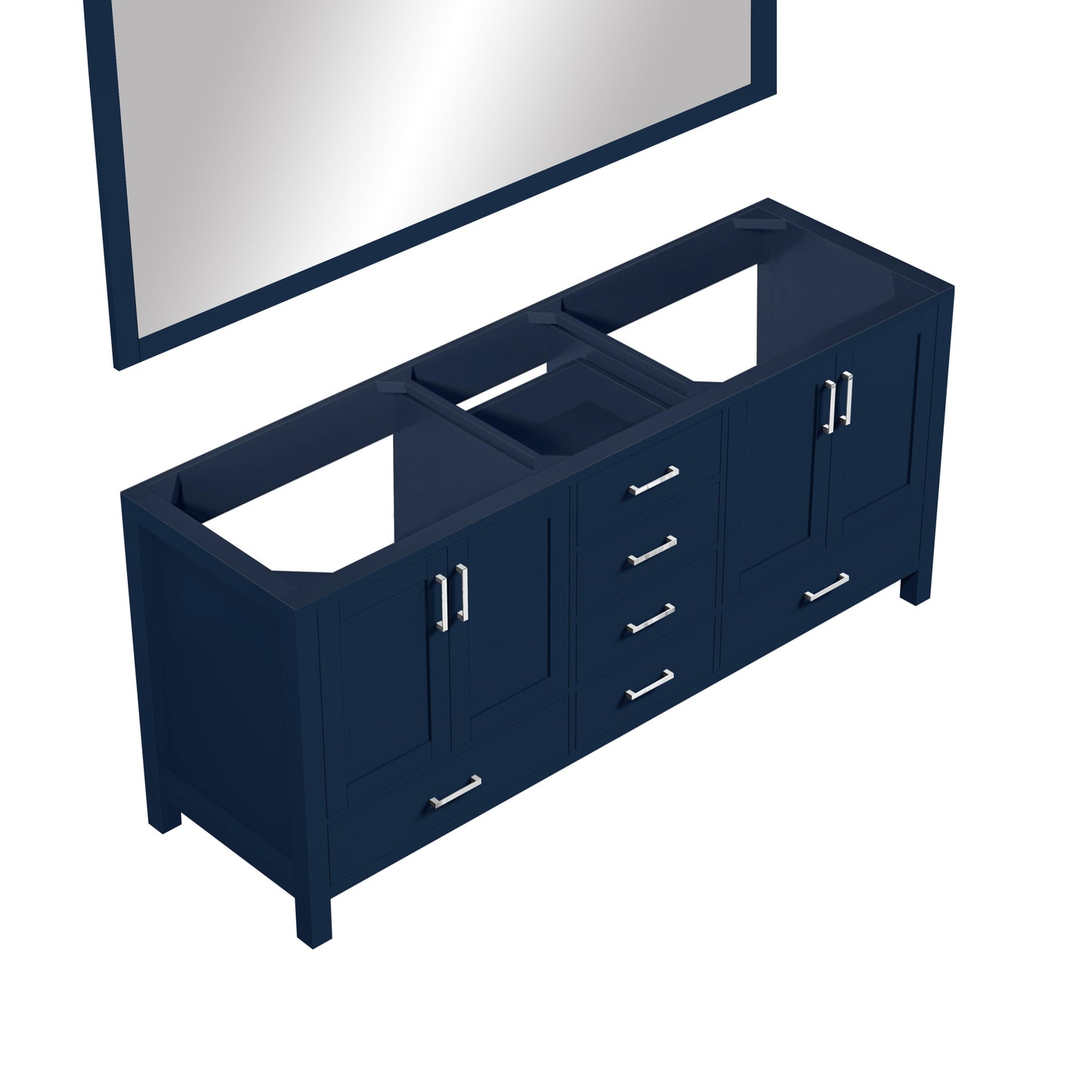 Jacques 72 in. W x 22 in. D Navy Blue Double Bath Vanity