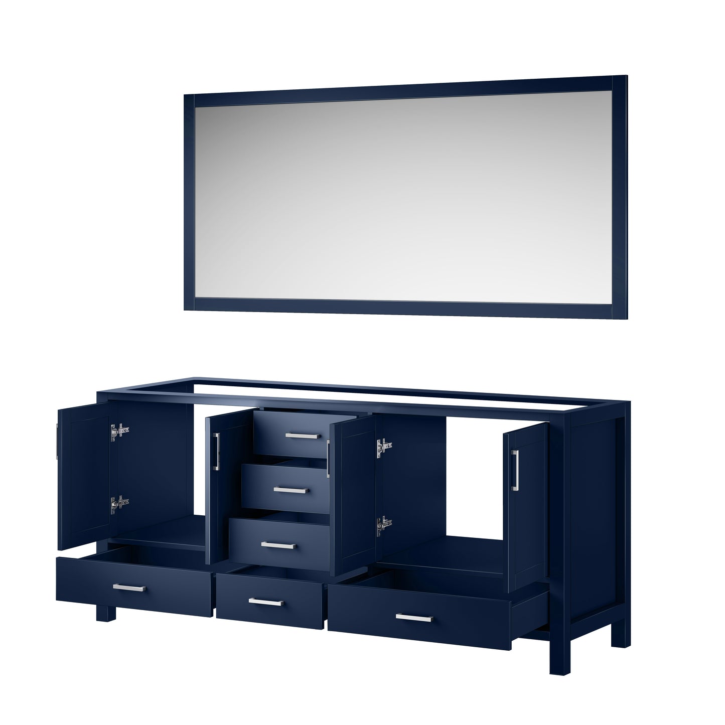 Jacques 72 in. W x 22 in. D Navy Blue Double Bath Vanity