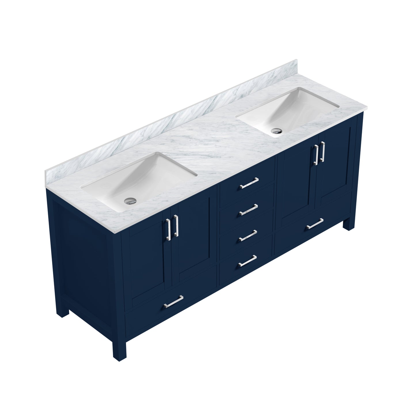 Jacques 72 in. W x 22 in. D Navy Blue Double Bath Vanity