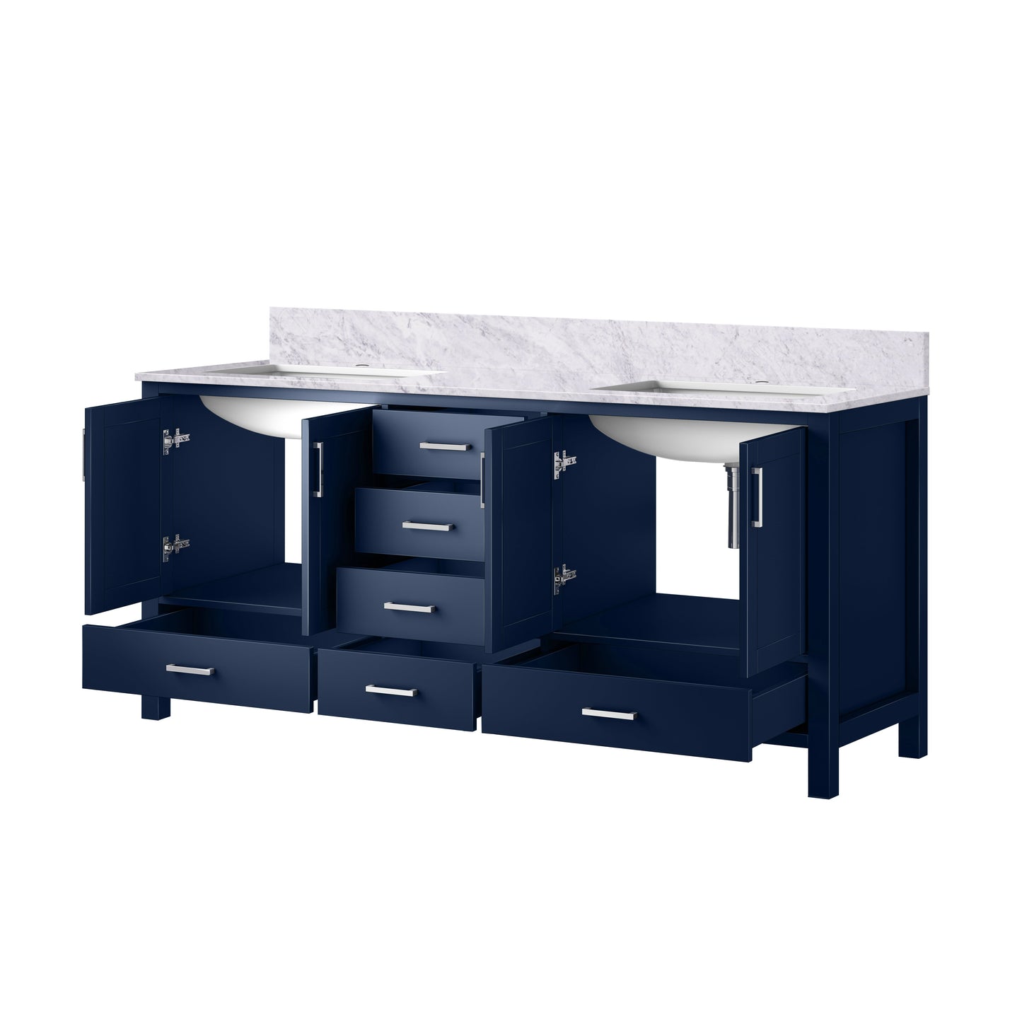 Jacques 72 in. W x 22 in. D Navy Blue Double Bath Vanity