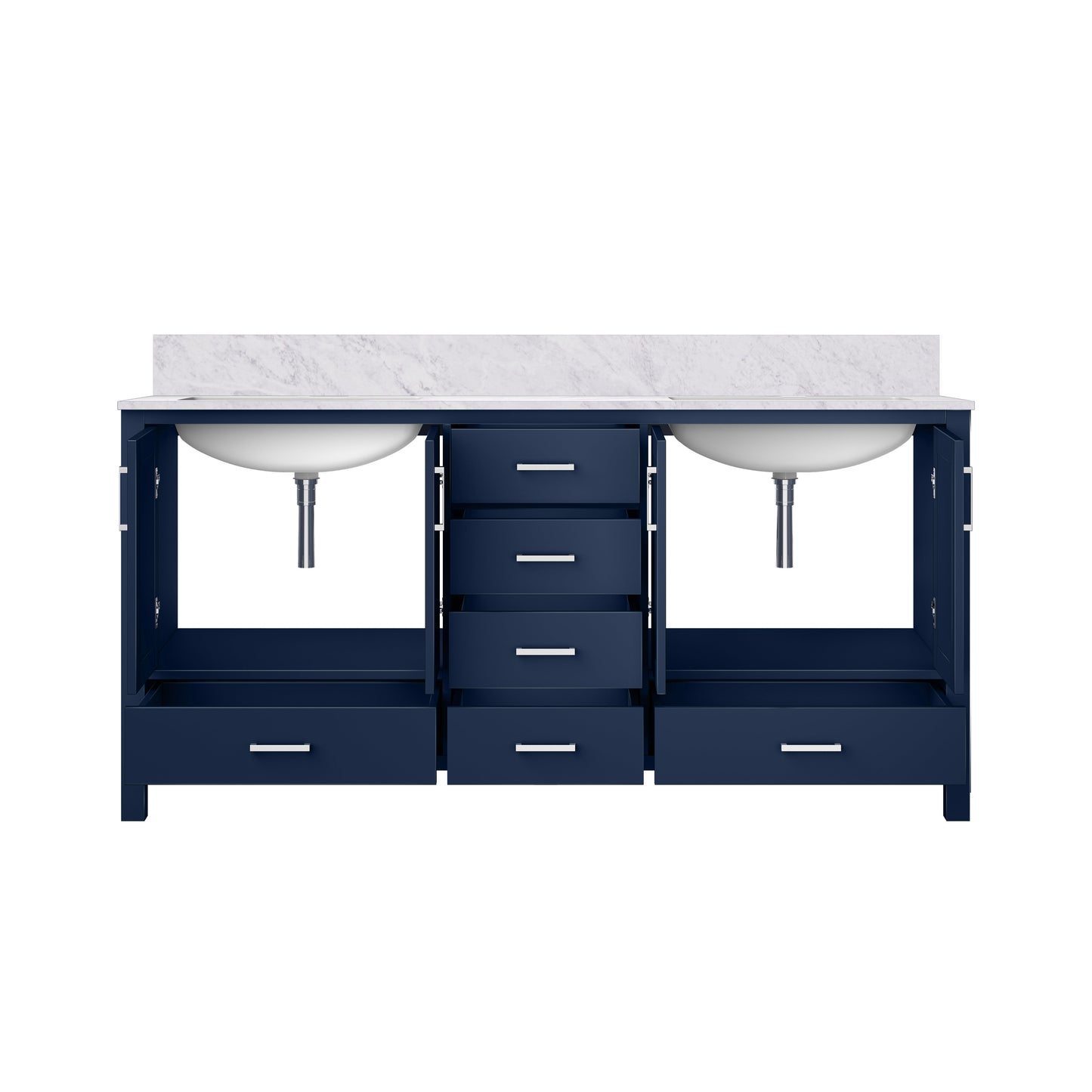 Jacques 72 in. W x 22 in. D Navy Blue Double Bath Vanity