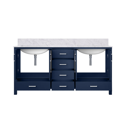 Jacques 72 in. W x 22 in. D Navy Blue Double Bath Vanity