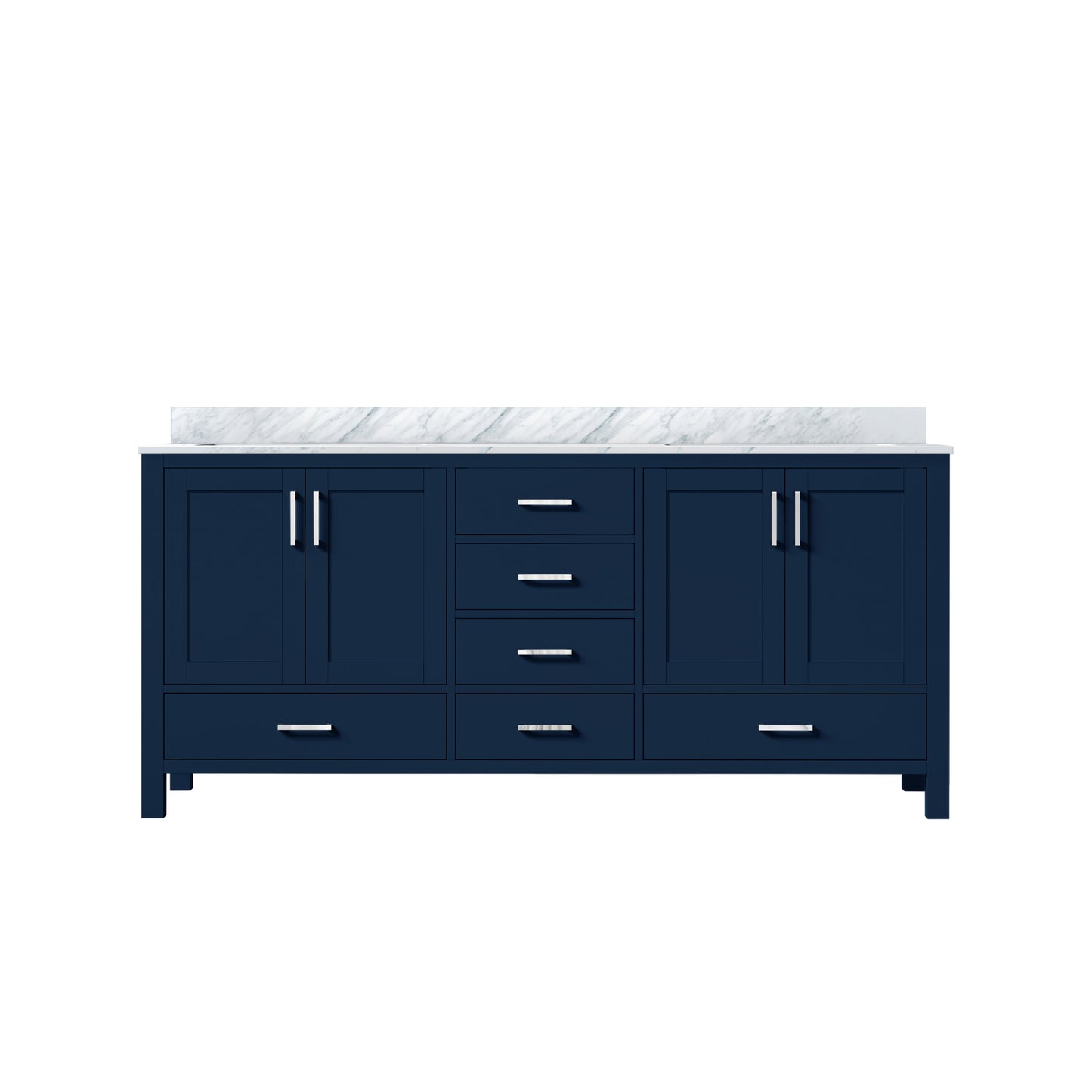 Jacques 72 in. W x 22 in. D Navy Blue Double Bath Vanity