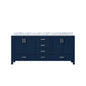 Jacques 72 in. W x 22 in. D Navy Blue Double Bath Vanity