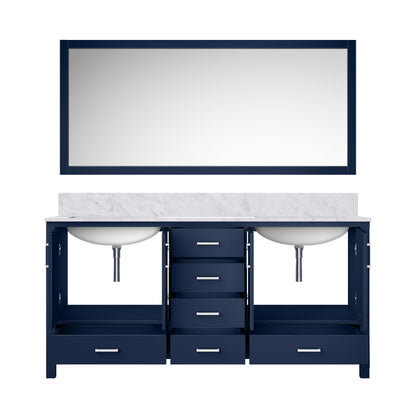 Jacques 72 in. W x 22 in. D Navy Blue Double Bath Vanity