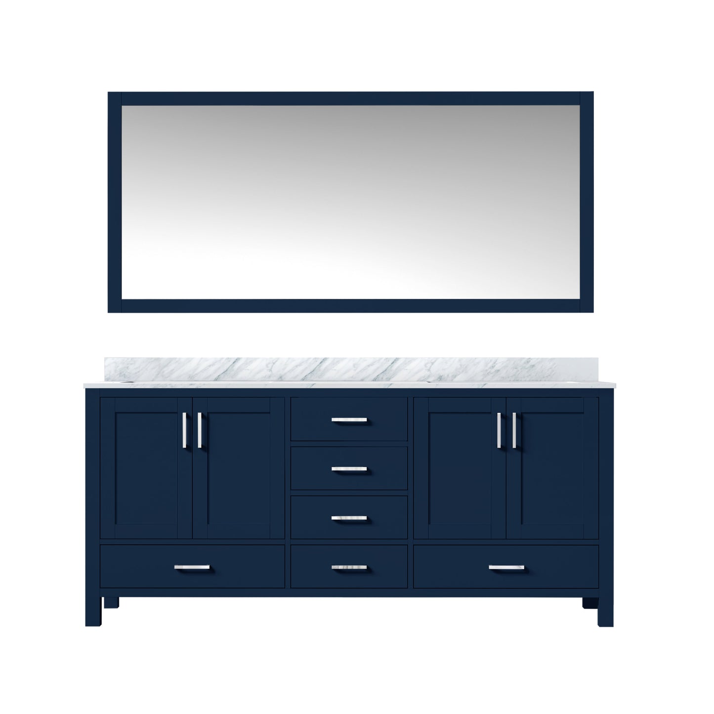 Jacques 72 in. W x 22 in. D Navy Blue Double Bath Vanity