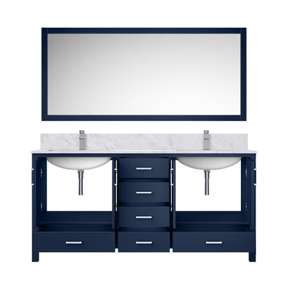 Jacques 72 in. W x 22 in. D Navy Blue Double Bath Vanity