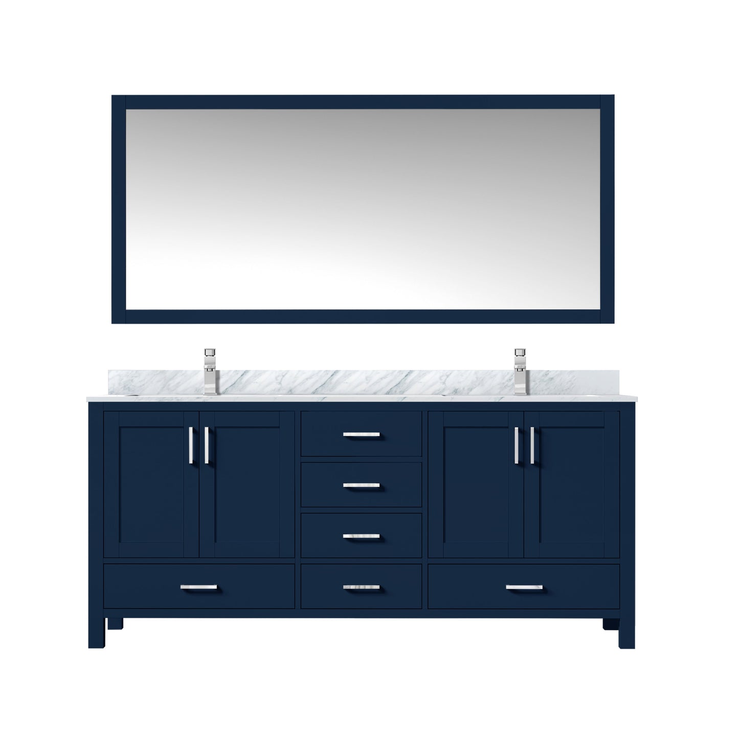 Jacques 72 in. W x 22 in. D Navy Blue Double Bath Vanity