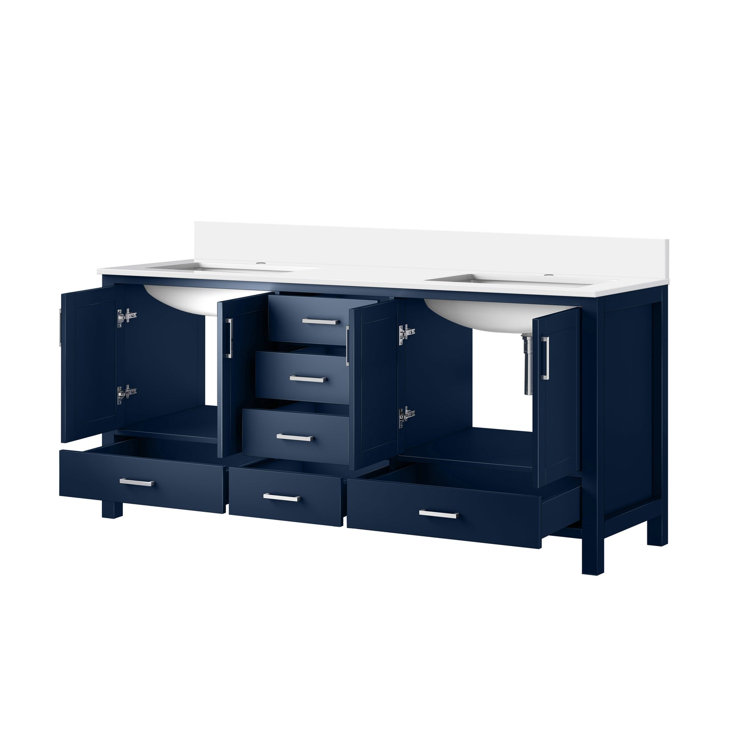 Jacques 72 in. W x 22 in. D Navy Blue Double Bath Vanity