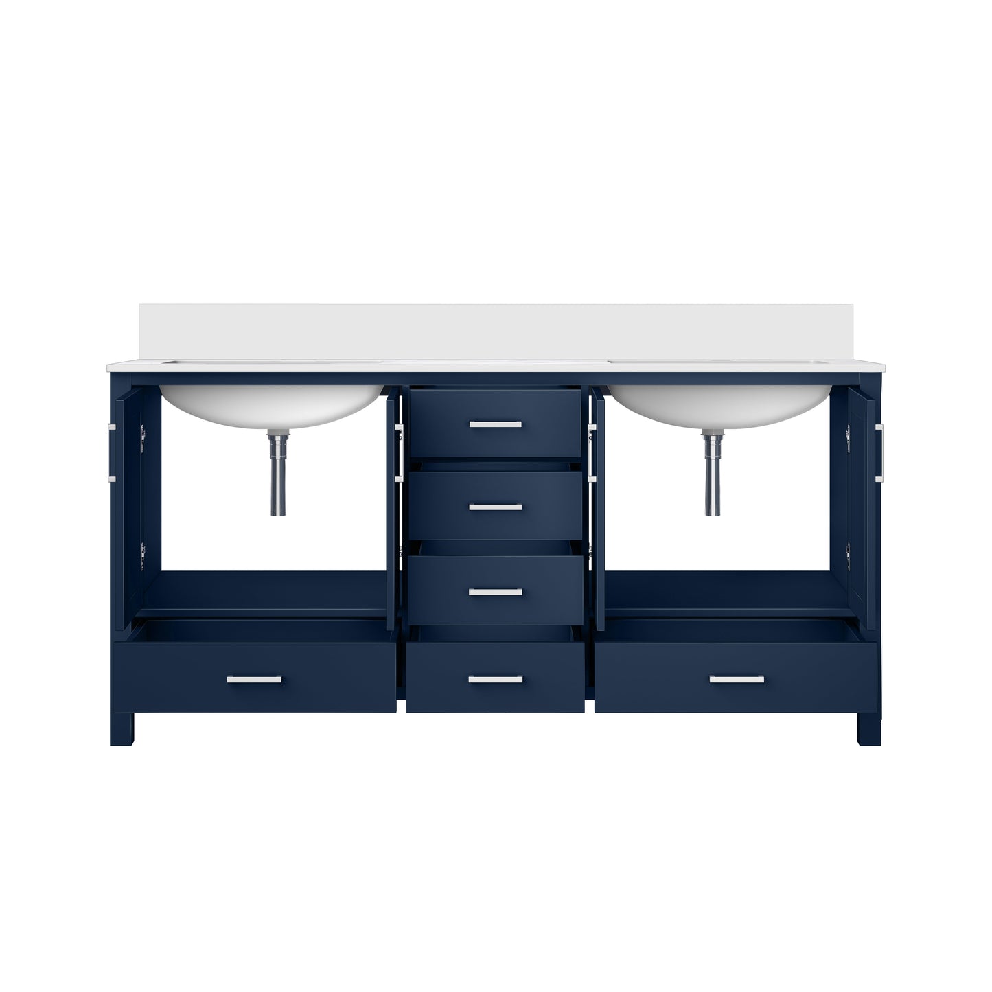 Jacques 72 in. W x 22 in. D Navy Blue Double Bath Vanity