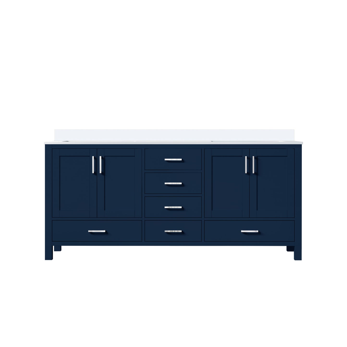 Jacques 72 in. W x 22 in. D Navy Blue Double Bath Vanity