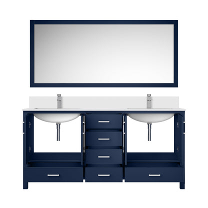 Jacques 72 in. W x 22 in. D Navy Blue Double Bath Vanity