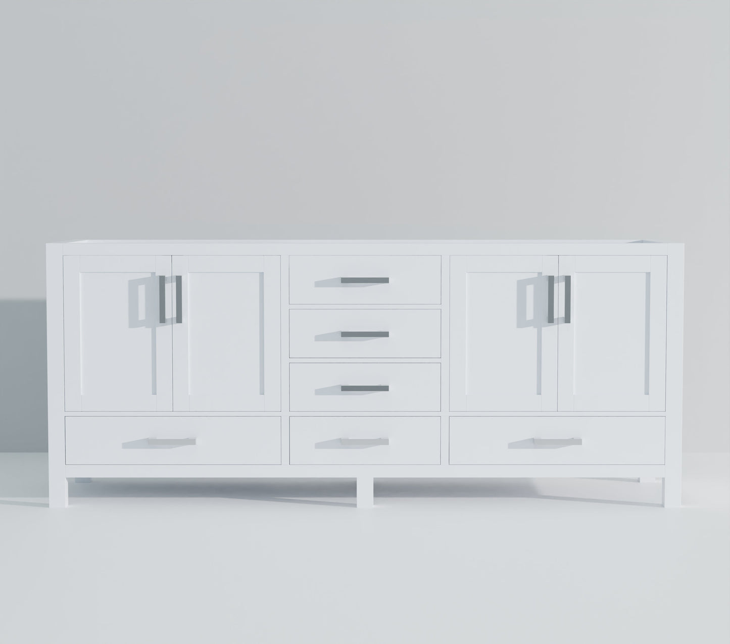 Jacques 80 in. W x 22 in. D White Double Bath Vanity