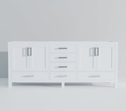 Jacques 80 in. W x 22 in. D White Double Bath Vanity