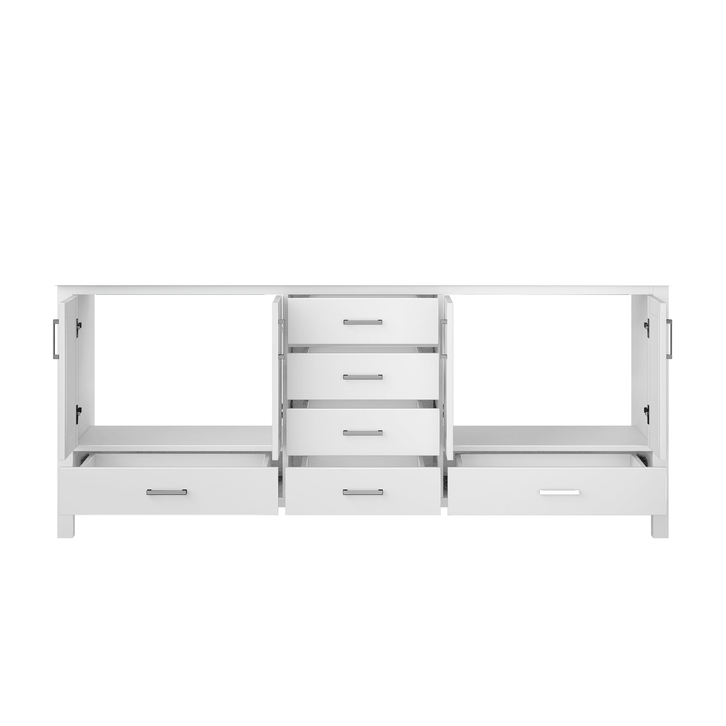 Jacques 80 in. W x 22 in. D White Double Bath Vanity