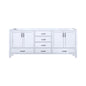 Jacques 80 in. W x 22 in. D White Double Bath Vanity