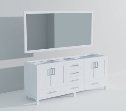 Jacques 80 in. W x 22 in. D White Double Bath Vanity