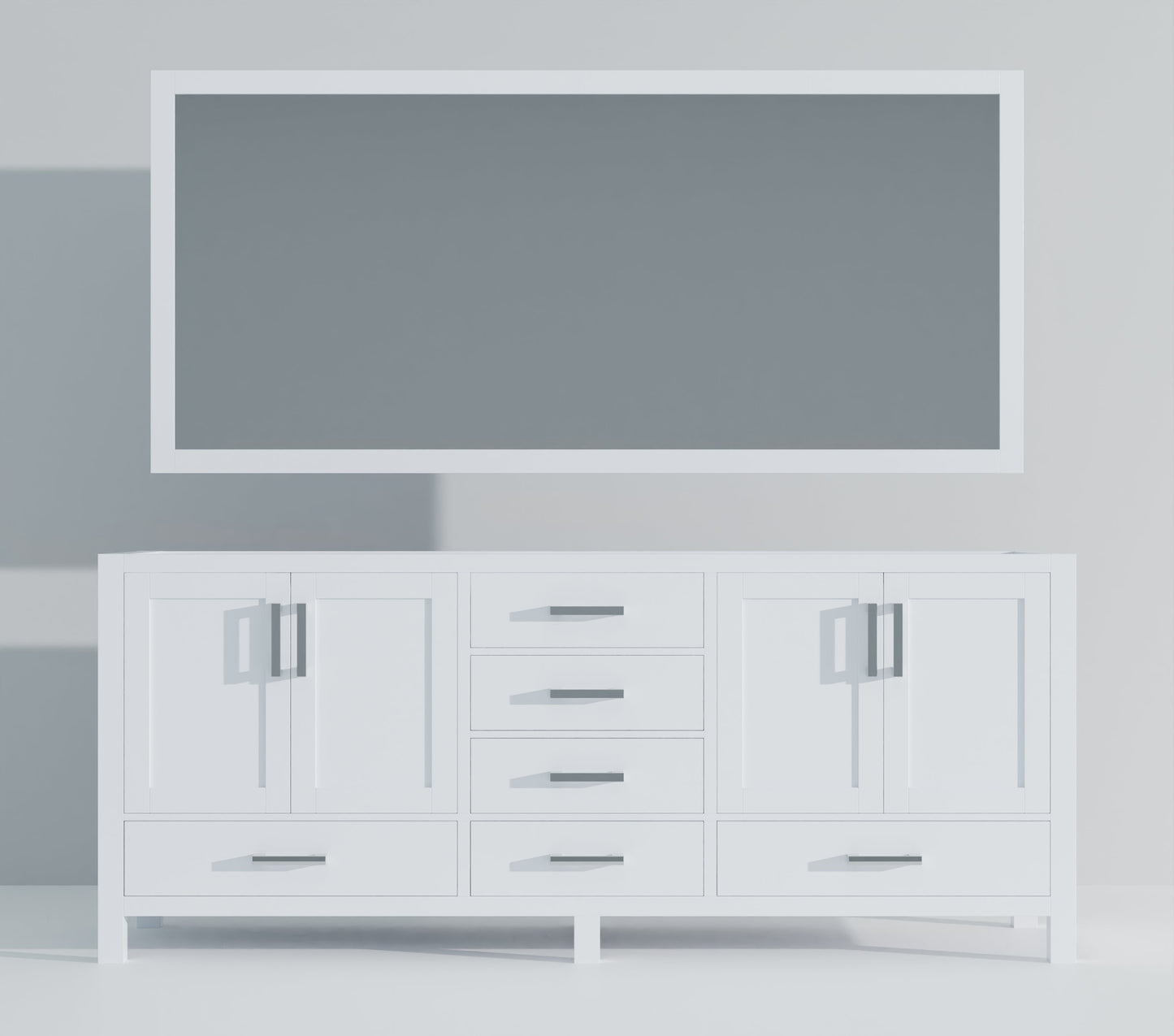 Jacques 80 in. W x 22 in. D White Double Bath Vanity
