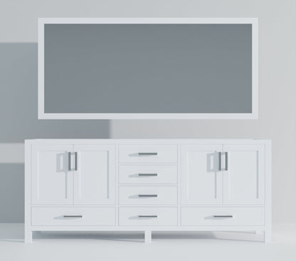 Jacques 80 in. W x 22 in. D White Double Bath Vanity