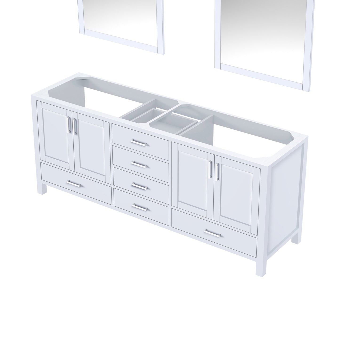 Jacques 80 in. W x 22 in. D White Double Bath Vanity