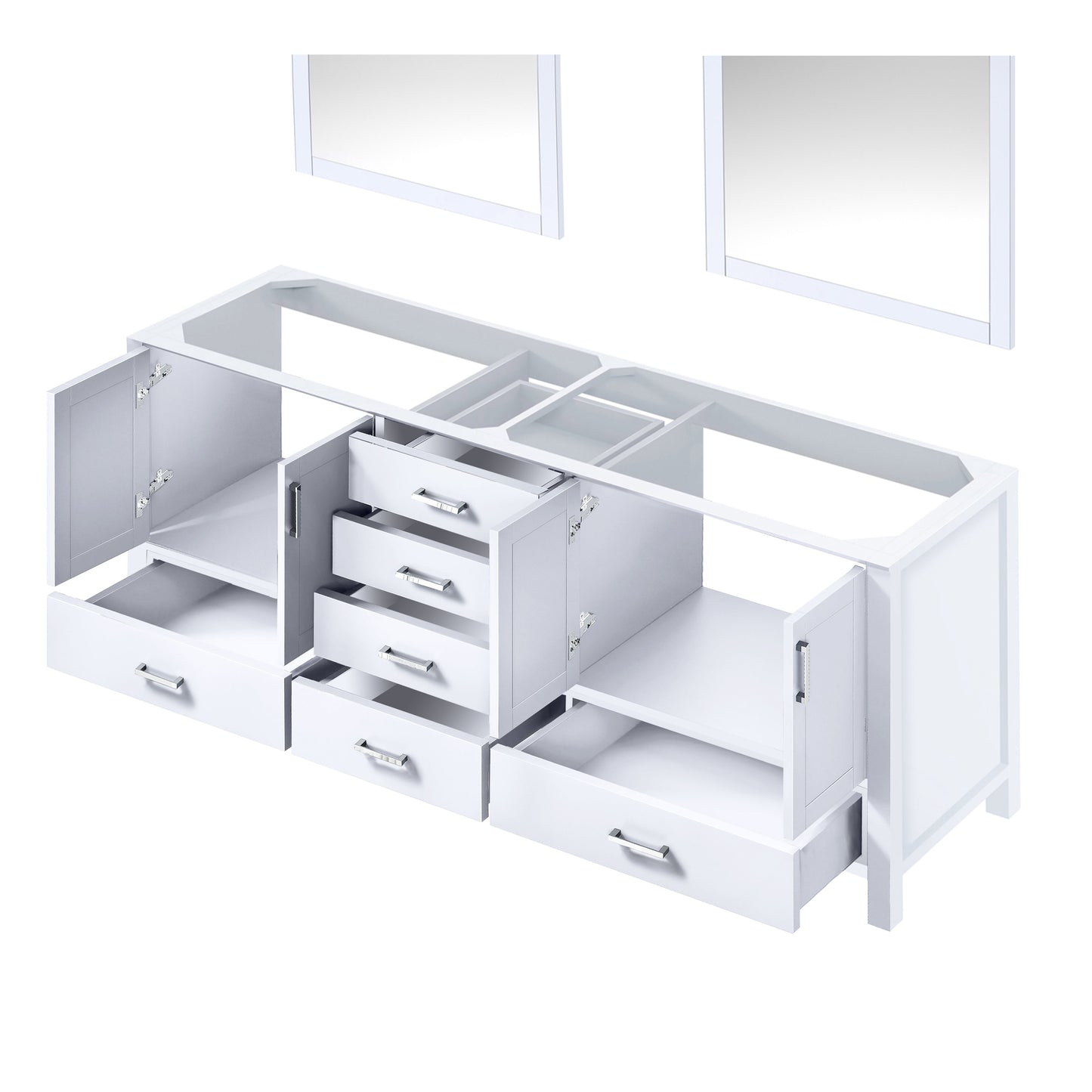Jacques 80 in. W x 22 in. D White Double Bath Vanity