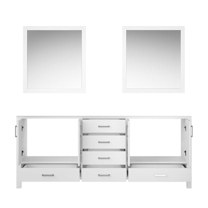 Jacques 80 in. W x 22 in. D White Double Bath Vanity