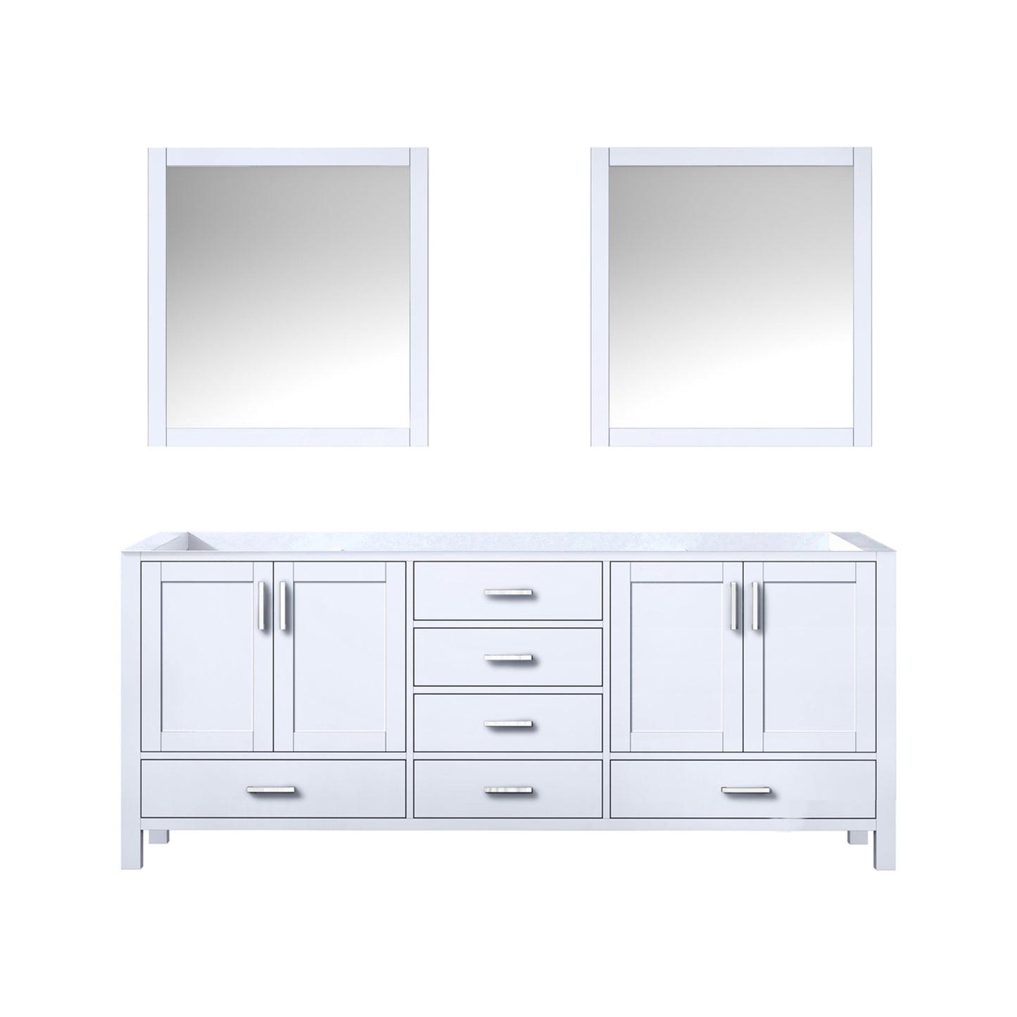 Jacques 80 in. W x 22 in. D White Double Bath Vanity