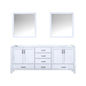 Jacques 80 in. W x 22 in. D White Double Bath Vanity