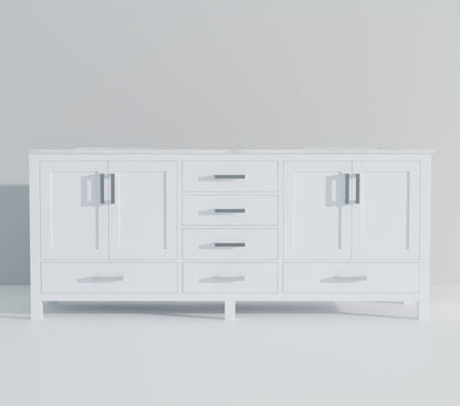 Jacques 80 in. W x 22 in. D White Double Bath Vanity